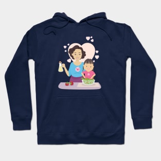 Mother and daughter Cooking Hoodie